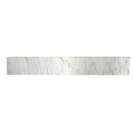FAUCETURE Templeton 36" Carrara Marble Vanity Top Backsplash, Carrara White KVPB36MBS